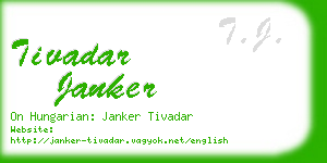 tivadar janker business card